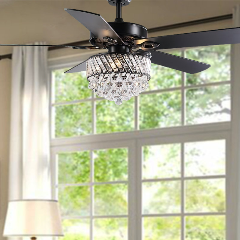 Ventilateur de plafond 52 pales 52 po avec télécommande et ensemble d'éclairage inclus