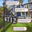 Enseigne d'adresse de jardin en chêne sur un poteau 30 po-88466672