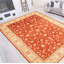 Tapis rouge en laine noué à la main de conception unique 10 pi 1 po x 13 pi 8 po New Age