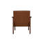 Élégant fauteuil d'appoint en similicuir brun rembourré 1pc