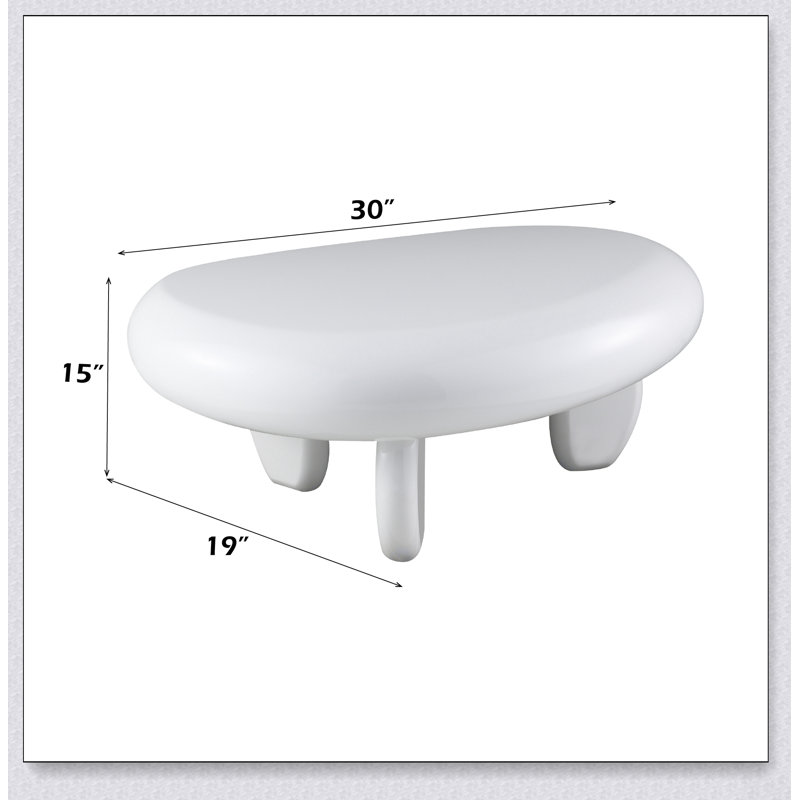 Table de bout haute brillance avec plateau de 60 mm d'épaisseur, parfaite pour les intérieurs modernes et une durabilité accrue
