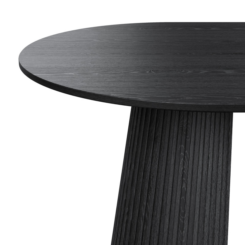 Ensemble repas pour 6 personnes Hulse, Crème/noir, Noir