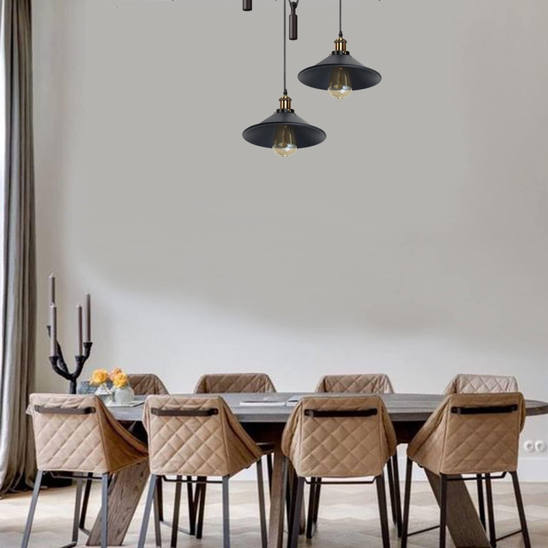 2 - Light Mata Black Cone Pendant, Mata Black