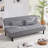 Light Gray Linen Convertible Sofa Bed
