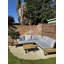 Rechard Garden Corner Sofa Set with Cream Parasol