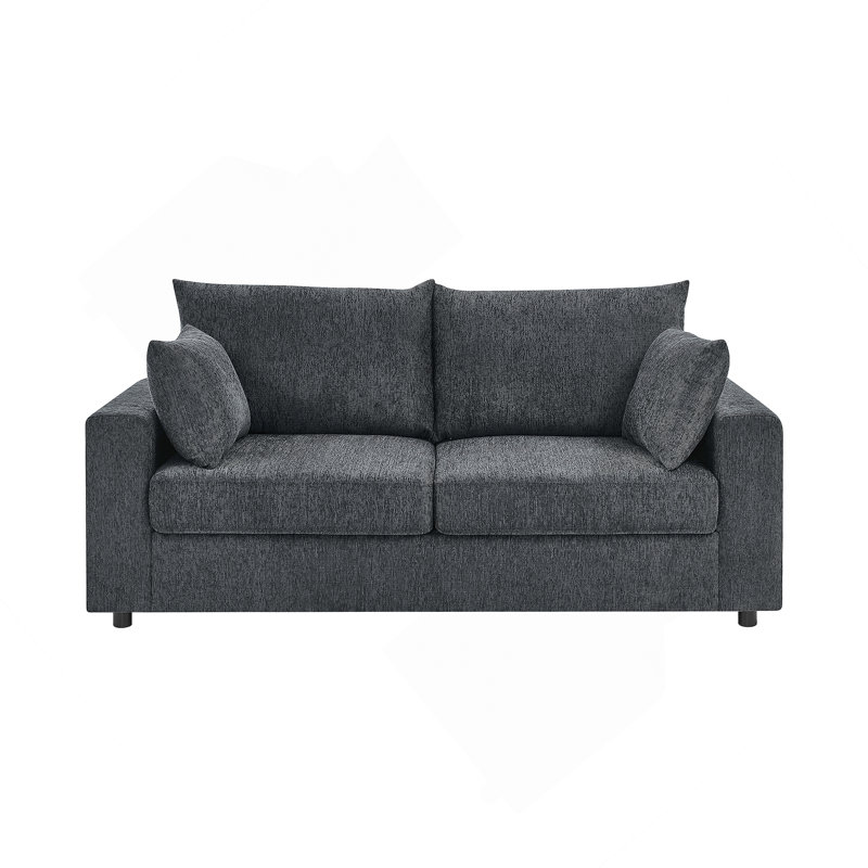 Canapé moderne rembourré de 78 pouces avec coussins profonds et coussins amovibles pour un confort ultime et une vie polyvalente.