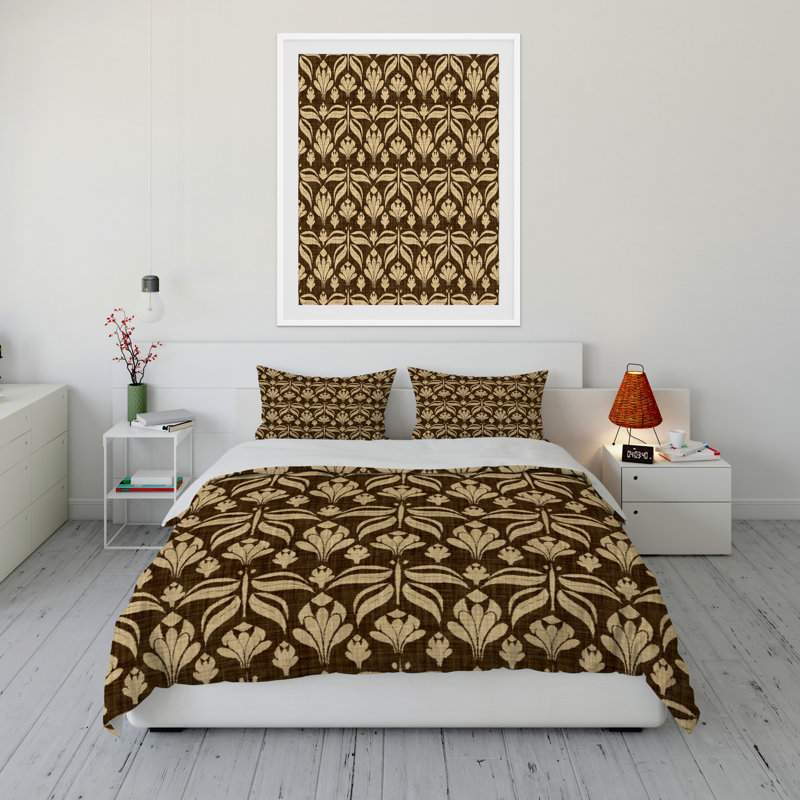 Polyester Twill Floral Comforter, Queen Comforter + 2 Standard Pillowcases