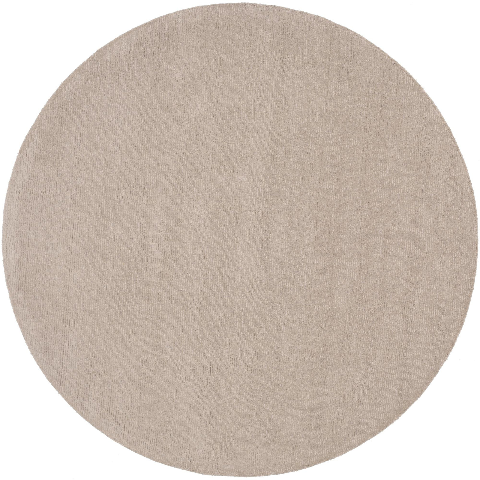 Crowe Doeskin Hand-Woven Wool Rug, Round 6'