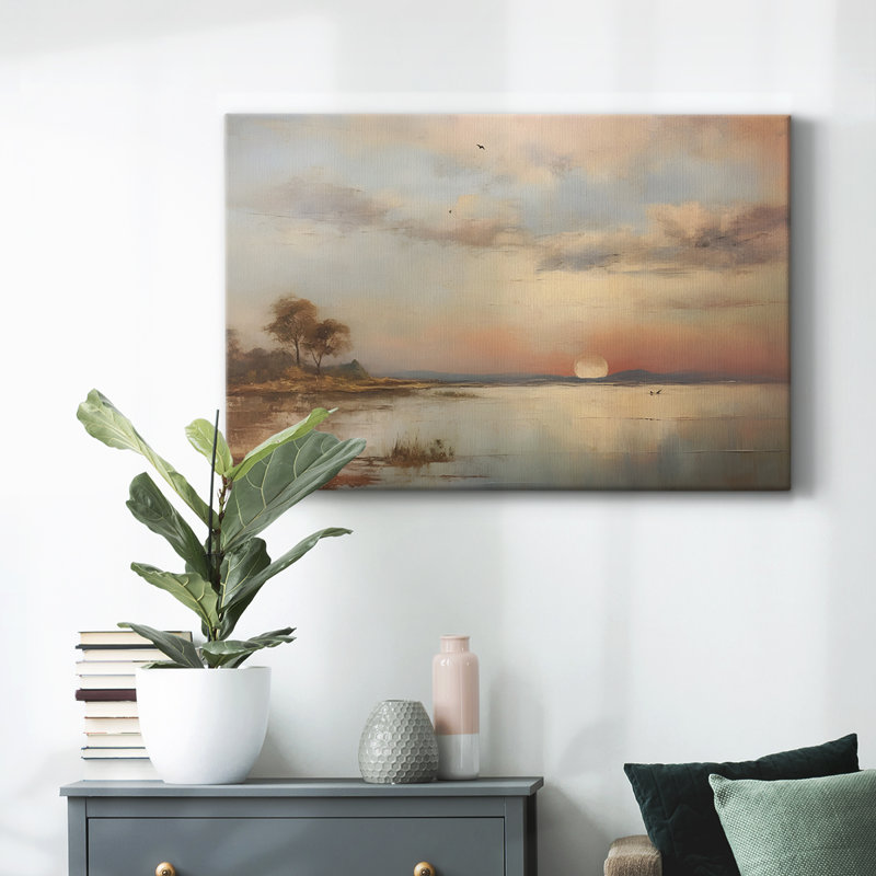 Paysage rétro - DLxxvI, reproduction d'art sur toile, H 33 po x l 49 po