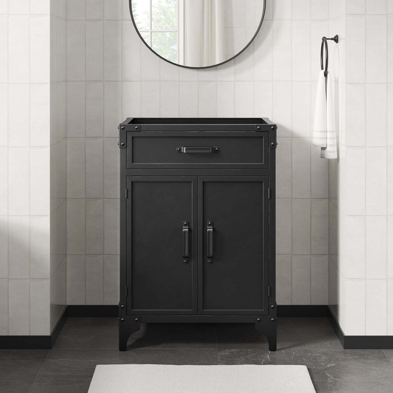 Base de meuble-lavabo simple 23 po Modway Steamforge seulement en noir