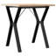 vidaXL Dining Table Y-Frame Solid Wood Pine and Steel-105675955-105675958