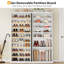 Armoire à chaussures 30 paires avec tablettes réglables, étagère à chaussures étroite en bois à 10 niveaux-489204719
