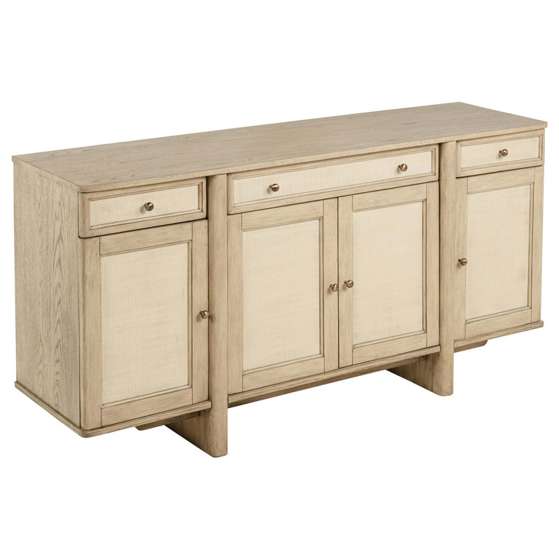 Buffet Coastal Cane avec rangement polyvalent