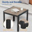 Table d'appoint carrée de patio, table d'extérieur avec protection UV-2036424508