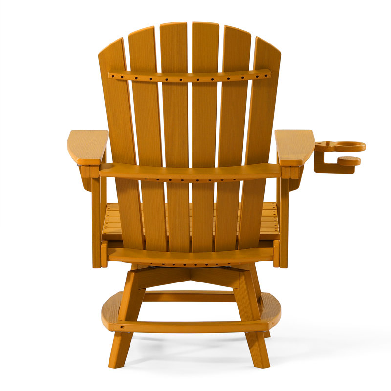 Chaise de salle à manger pivotante Adirondack, Brun