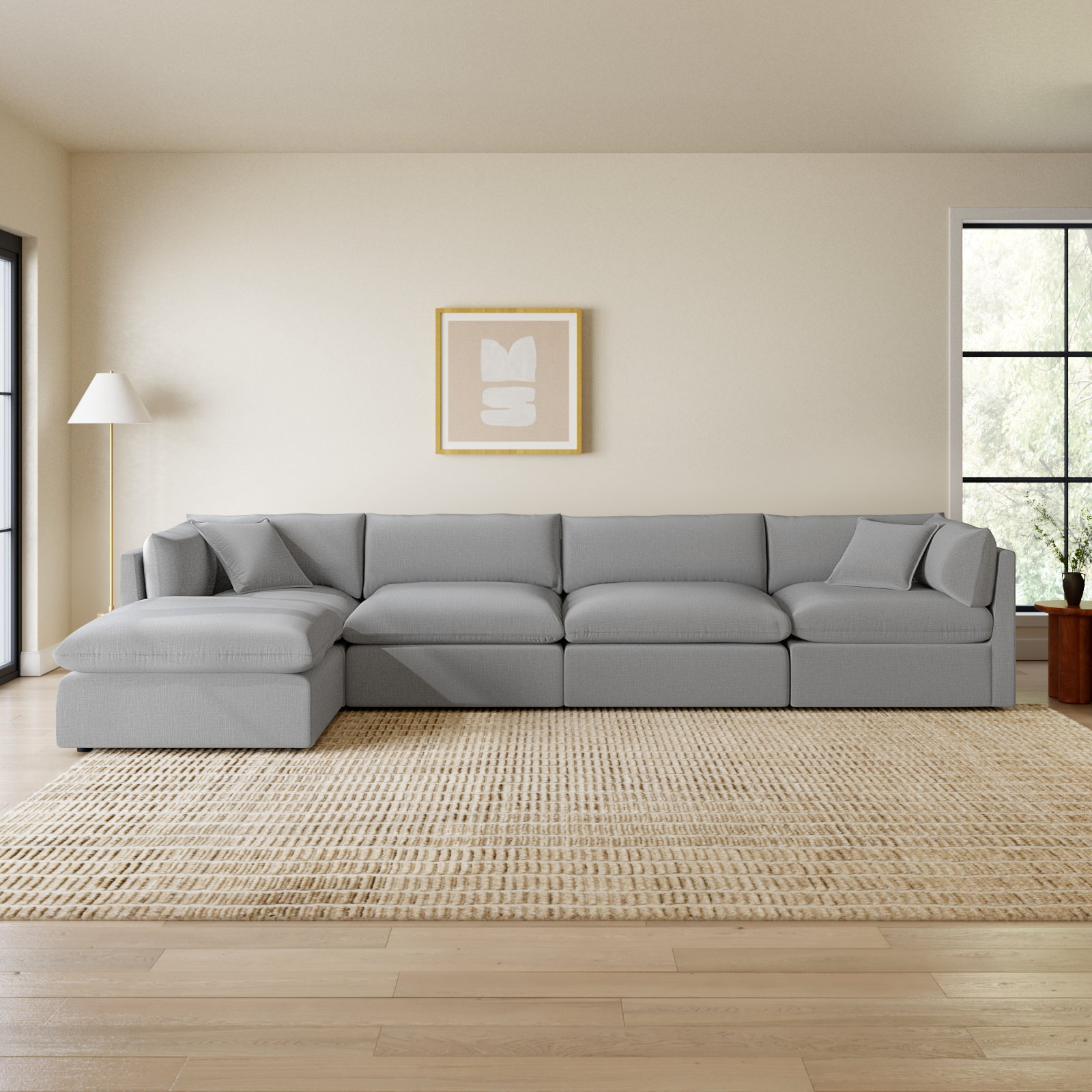 Annabella Modular Sectional, Effie Gray Performance Weave