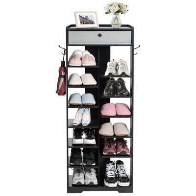 13 Pair Solid Wood Shoe Rack