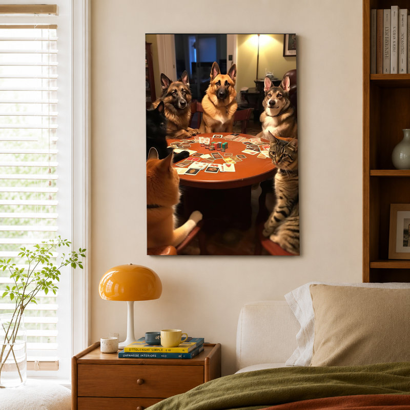 Affiche de cartes à jouer pour chien, 16x24inch