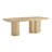 Tommi 95" Dining Table In Oak And 8 Sokol Stacking Chairs In Dark Caramel