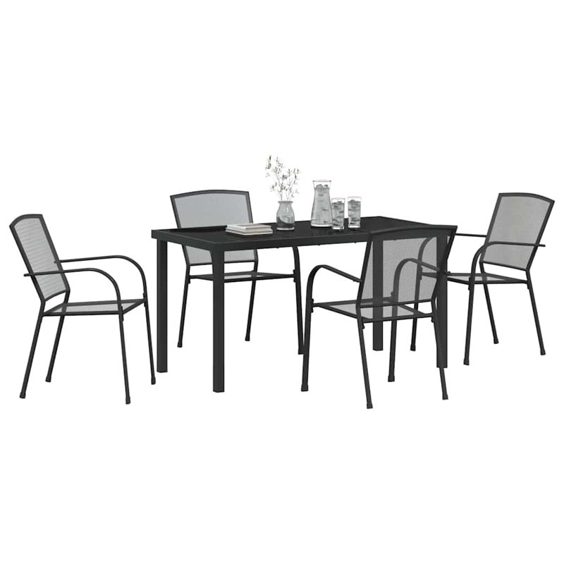 5 - Piece 4 - Person Outdoor Table Set, 73cm H x 140cm W x 70cm D