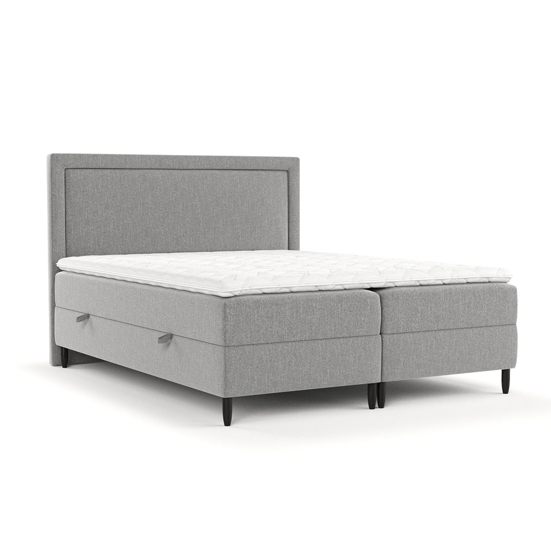 Boxspringbett Tullos mit Topper und Bettkasten