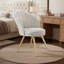66cm Wide Velvet Barrel Chair Accent Chair with Gold Legs Upholstered Armchair with Padded Seat & Back – Modern Comfy Vanity Chair for Bedroom, Living Room, Makeup Room-1638625684