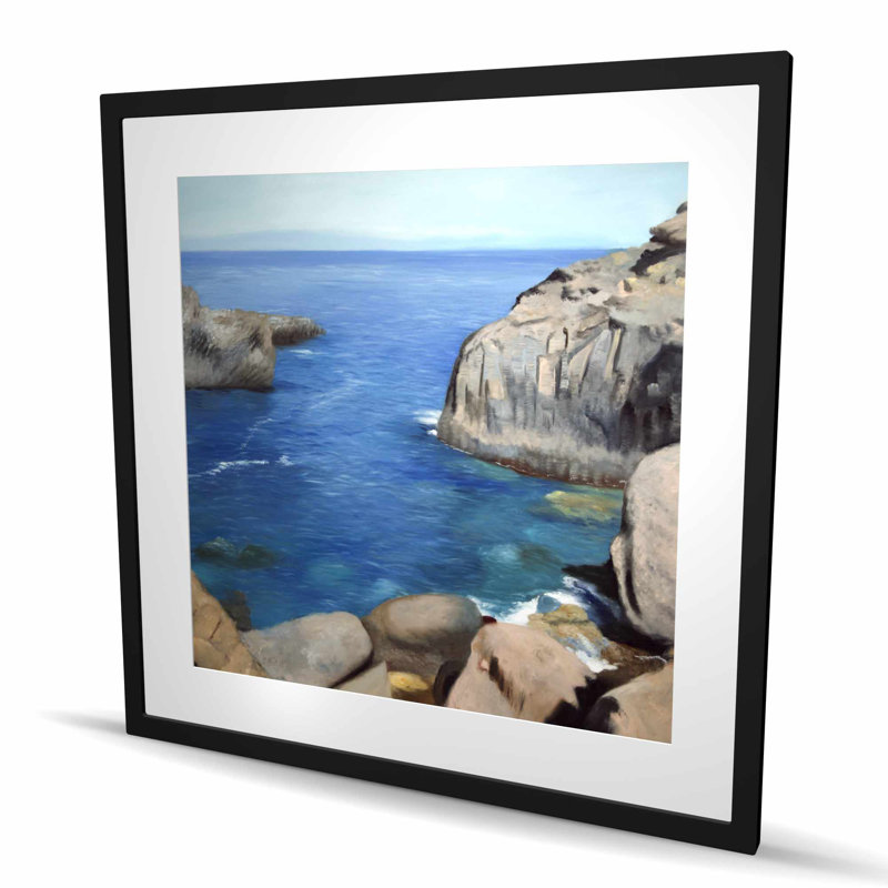 «California Coast» - reproduction encadrée brune mate