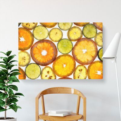 Sliced Citrus Fruit - Wrapped Canvas