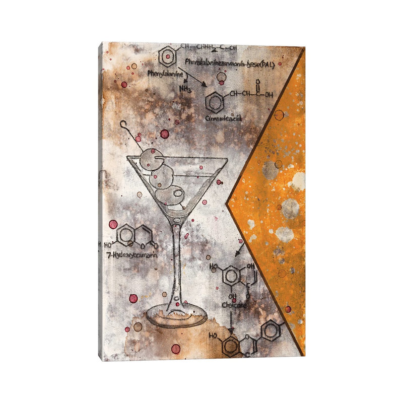 Martini Chemical Reaction by Taylor Smith - Wrapped Canvas Print, 66.04 cm H x 45.72 cm W x 1.91 cm D