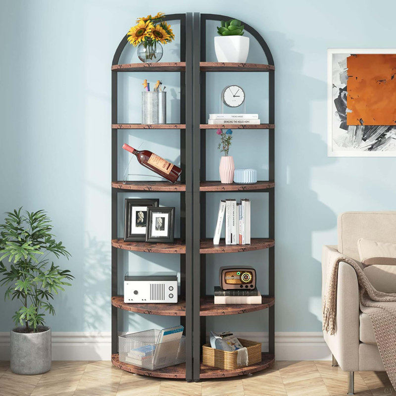 Bibliothèque moderne 71,65 "avec cadre en métal