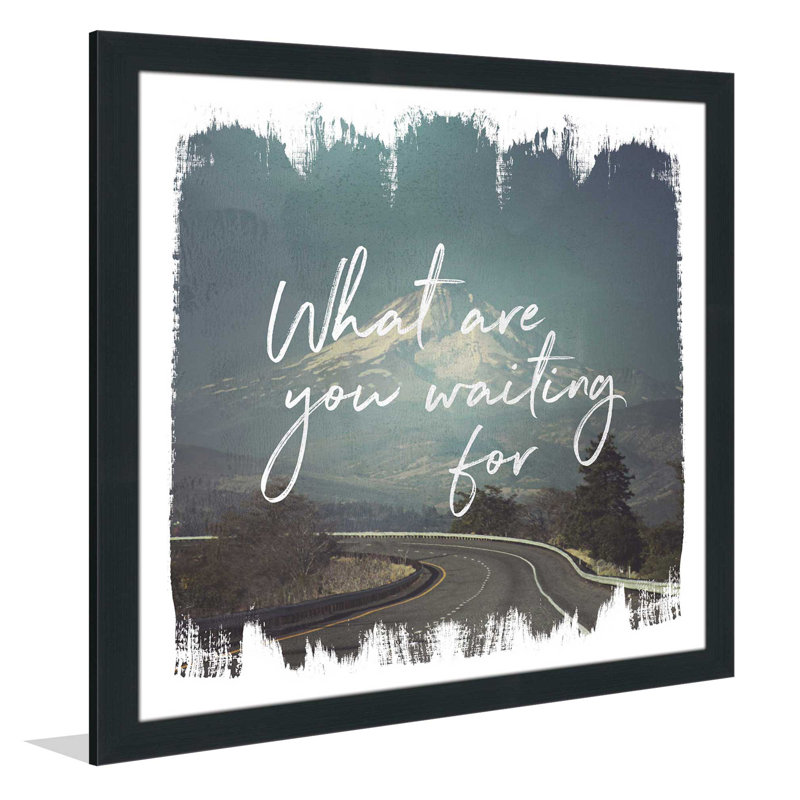 «Wild Wishes III», art textuel, H 21,5 po x l 21,5 po x P 0,75 po, Cadre espresso