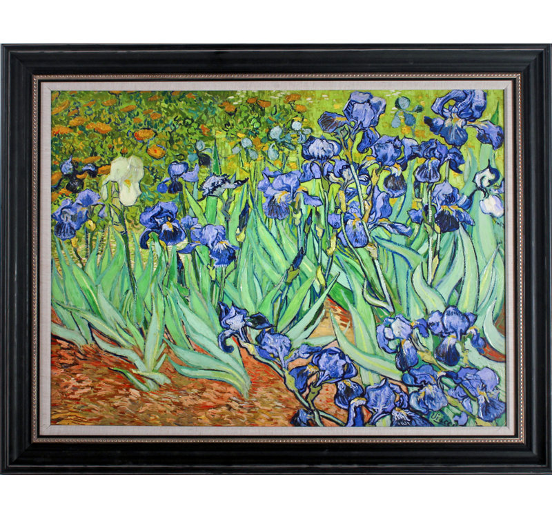 « iries » par vincent van gogh, reproduction d’art sur toile tendue encadrée
