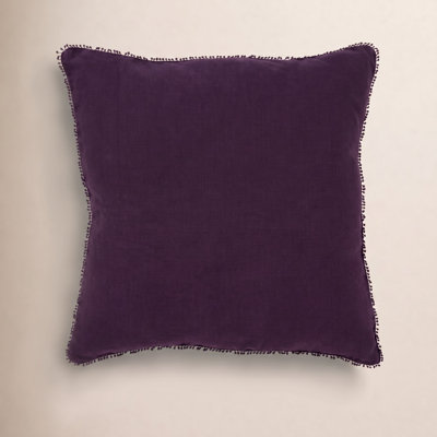 Garter Linen Down Throw Pillow