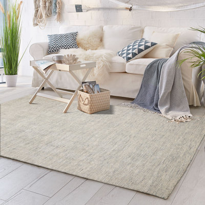 Tapis oriental en laine côtelé moderne tissé à la main 5 x 8 po LoomBloom