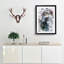 Graceful Elephant Portrait in Abstract - Picture Frame Painting Print-55735246-55735249