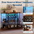 Wine Bar Cabinet with Power Outlet & LED Lights, 4-Tier Storage Bar Table with Glass Holder for Home-278262995