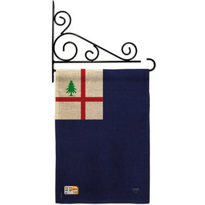 En toile jute à 2 côtés 19 po bunker hill drapeau de jardin