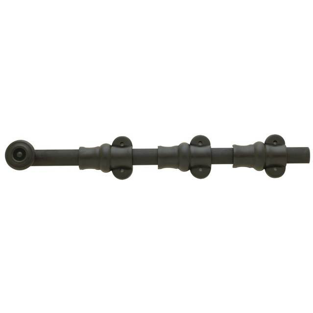 Ornamental Surface Bolt, 1.22" H x 12" W x 1.812" D, Oil Rubbed Bronze
