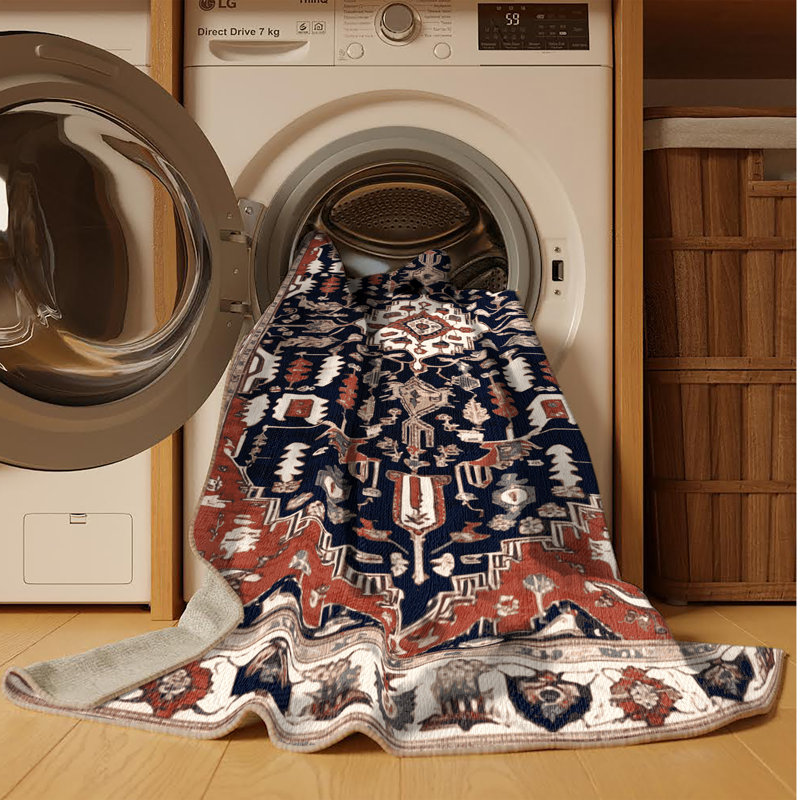 Tapis brun lavable à la machine, Rectangle 6 pi x 9 pi