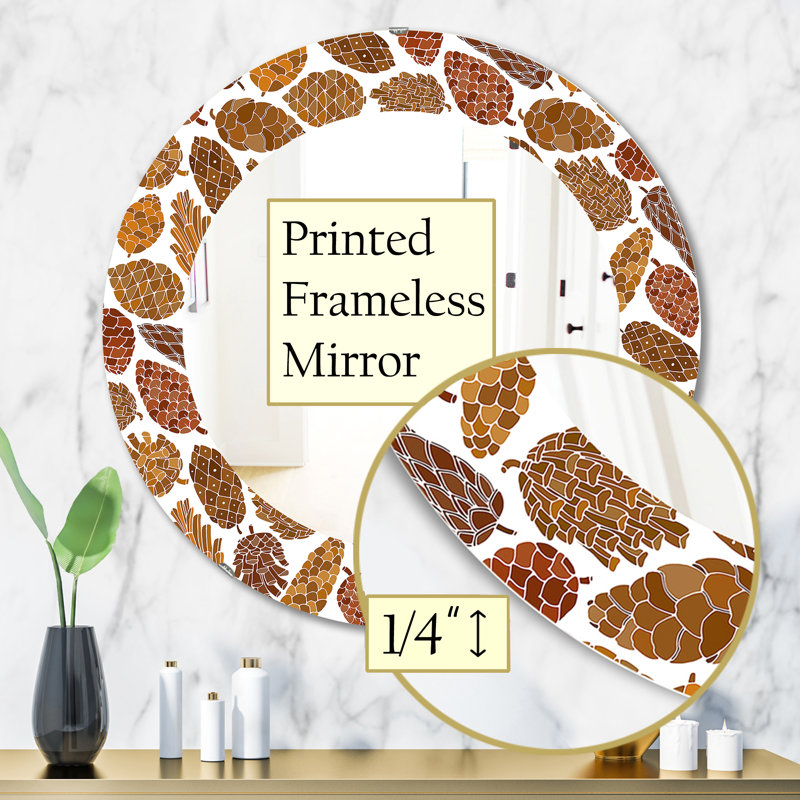 Miroir mural pin et bohème éclectique, H 31,5 po x l po