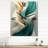 Teal Abstract Vintage Elegant Wave I - Abstract Shapes Vintage Wall Clock-99638032