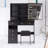 37" Middle Size Left Drawer Desktop Vanity Table + Cushioned Stool-1981542205
