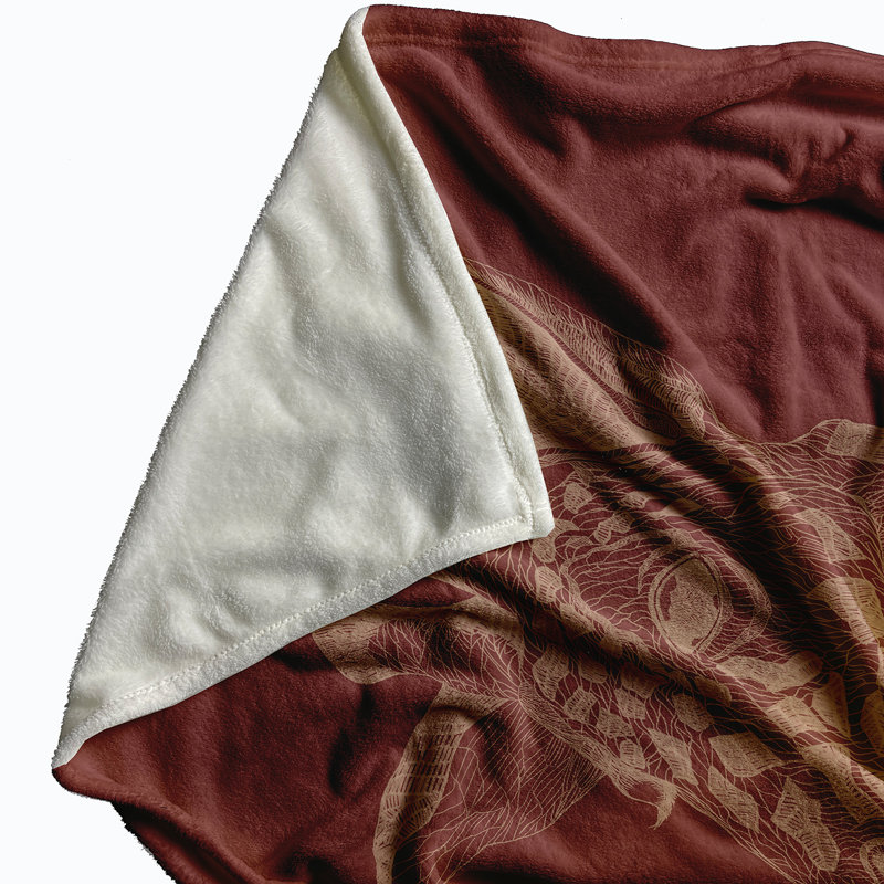 Plain Weave / Muslin Throw Blanket, Orange
