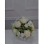 White Silk Rose Peony Centerpiece in Vase