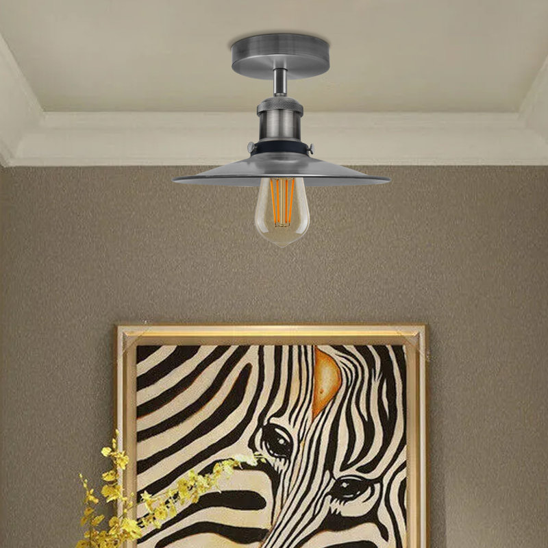 Brenna Flush Mount, Satin Nickel