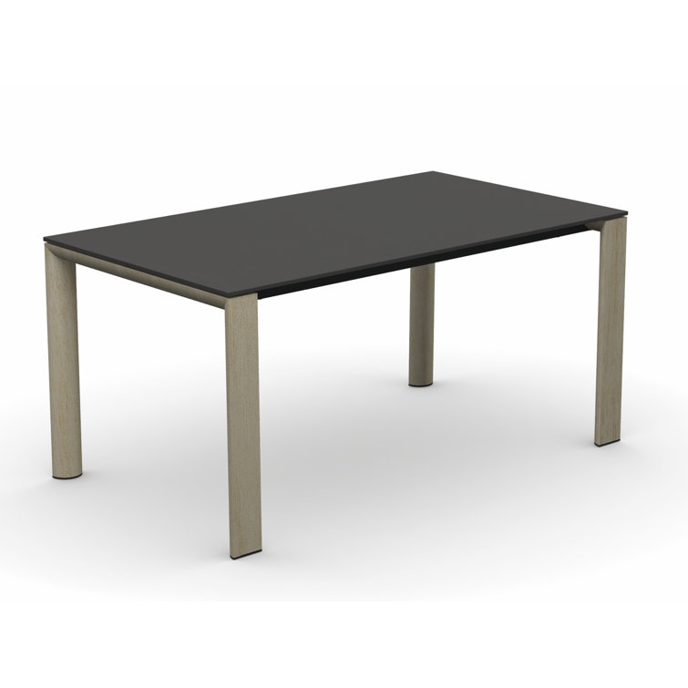 Dorian Extending Table with Wooden Legs and Ceramic Top