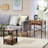 Nesting End Tables With Drawers, Metal Frame & Wooden Top, Stackable Small & Large Side Tables For Living Room, Bedroom, Sofa Side (Brown)