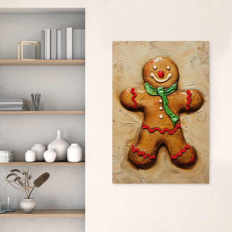 «Gingerbread Contemporary Playful Traditional», reproduction d'art murale, H 48 po x l 32 po