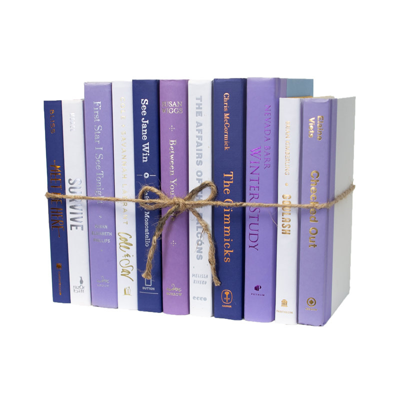 Livres décoratifs - Ensemble de livres Eclipse violet - 1 pied de livres mauves