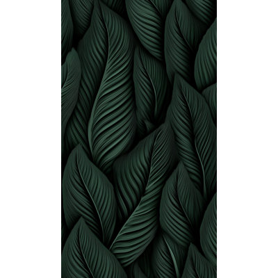Papier peint botanique vert moderne Botanical